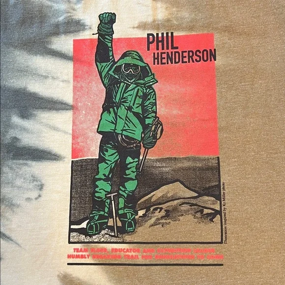 The North Face Phil Henderson Tee - Green and Brown Tie Dye Large - Picture 5 of 7